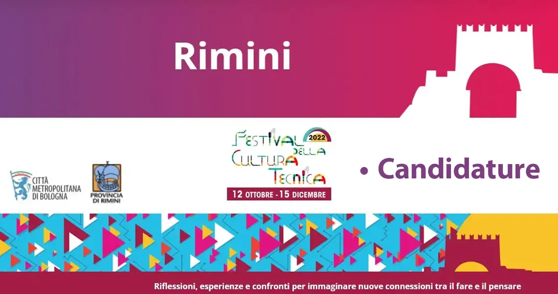 FESTIVAL DELLA CULTURA TECNICA #1 Candidature